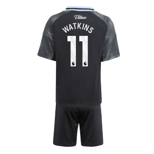 Aston Villa Ollie Watkins #11 Segunda Equipación Niños 2025-26 Manga Corta (+ Pantalones cortos)